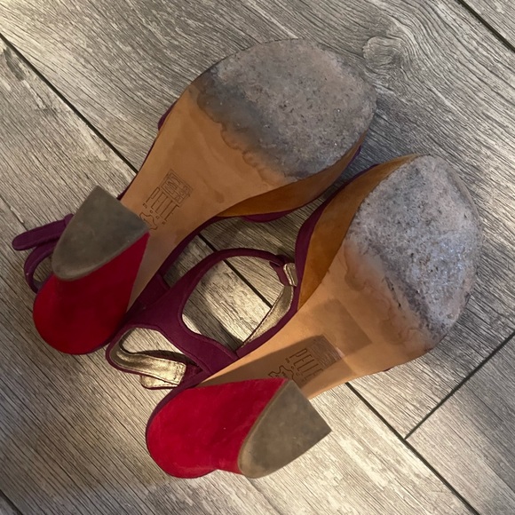 Suede platform sandals size US8 - Picture 9 of 9